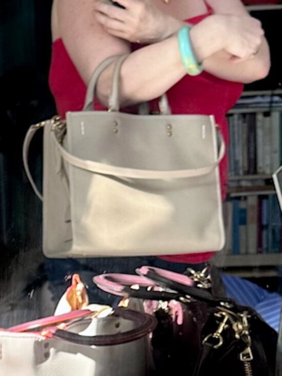 Quince Handbags - NWT QUINCE 30/31 Italian Leather Medium Convertible Satchel Taupe Ecru 3way bag